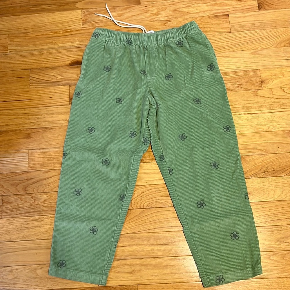 Urban Outfitter corduroy pants with flower decal